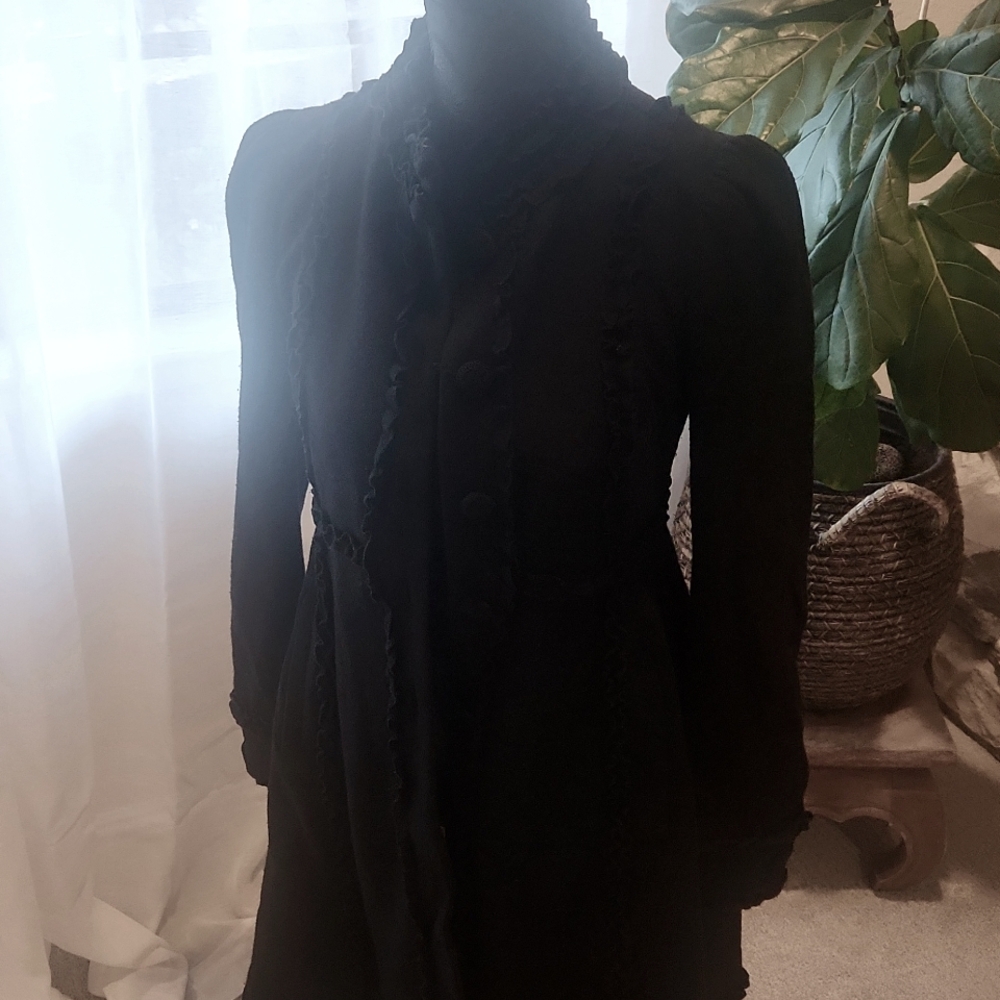 Leifsdottir Black Wool Coat